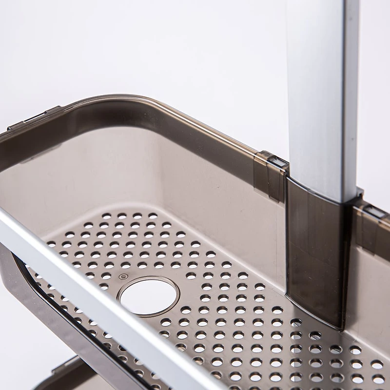 KSP Versaslide Adjustable Shower Caddy 3-Tier (Aluminum/Smoke)