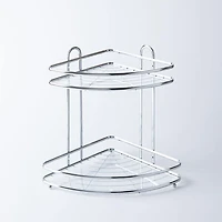 KSP Bathnook 2-Tier Wire Corner Stand Organizer (Chrome)
