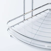 KSP Bathnook 2-Tier Wire Corner Stand Organizer (Chrome)