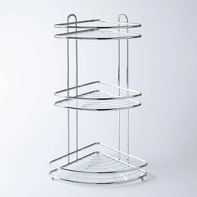 KSP Bathnook '3-Tier' Wire Corner Stand Organizer (Chrome)