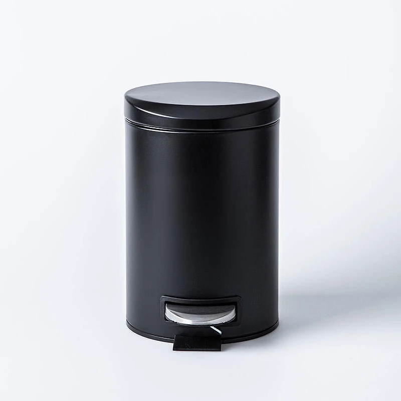 KSP Luna Soft-Close Moon Cover Step Garbage Can 3L (Black)