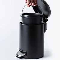 KSP Luna Soft-Close Moon Cover Step Garbage Can 3L (Black)