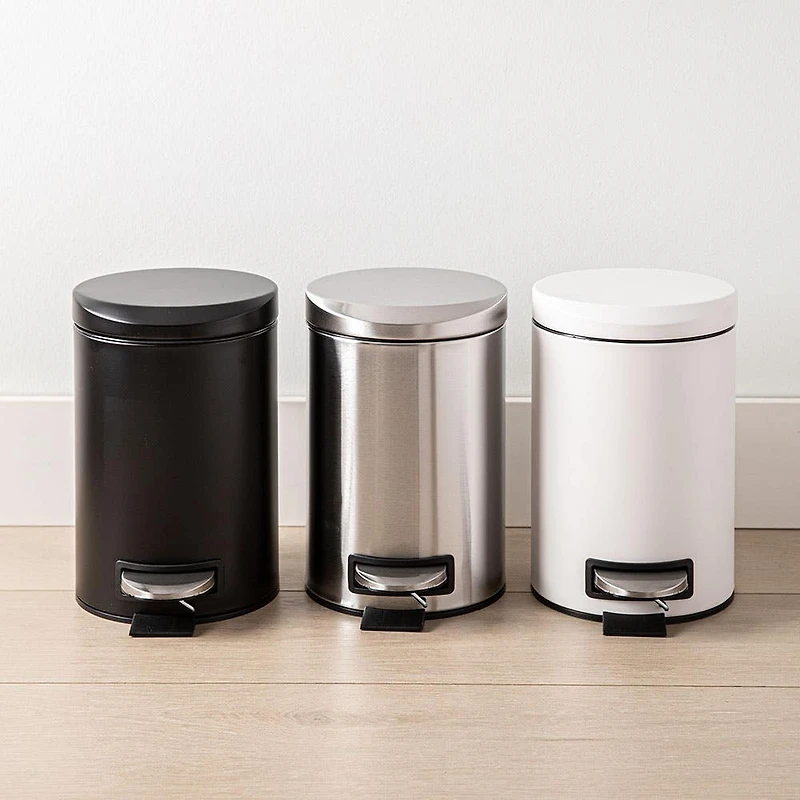 KSP Luna Soft-Close Moon Cover Step Garbage Can 3L (Black)