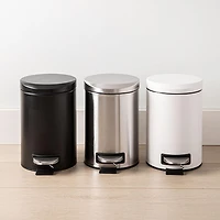 KSP Luna Soft-Close Moon Cover Step Garbage Can 3L (Black)