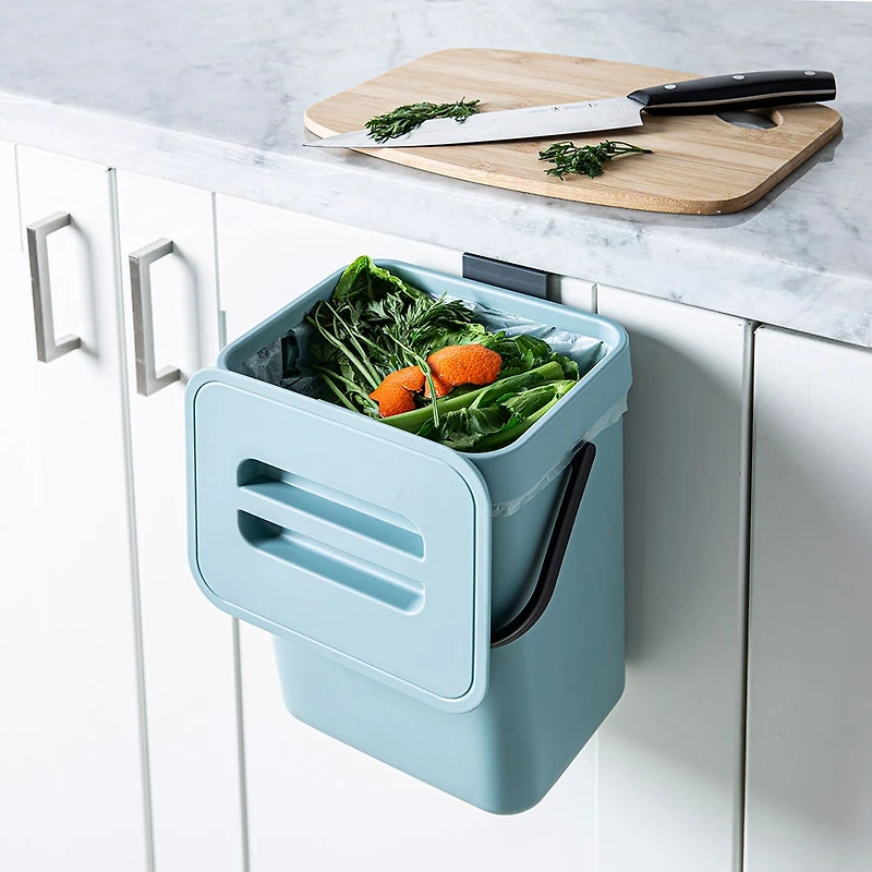 KSP Eco-Hub Hanging Plastic 5l Compost Bin (Blue)