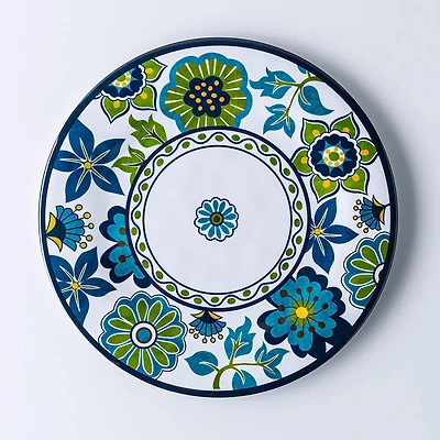 KSP Madrid Patioware Dinner Plate 10.5" Dia. (Blue/Green)