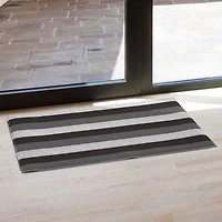 KSP Loop 'Wide Stripe' PVC Floor Mat (White/Grey/Black)
