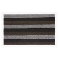KSP Loop 'Wide Stripe' PVC Floor Mat (Brown/Grey/Black)