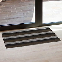 KSP Loop 'Wide Stripe' PVC Floor Mat (Brown/Grey/Black)