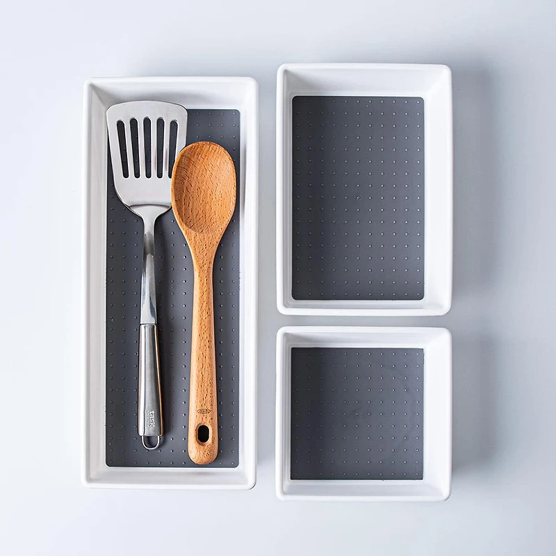 KSP Neat + Tidy Drawer Organizer Bin Wide - Set of 3