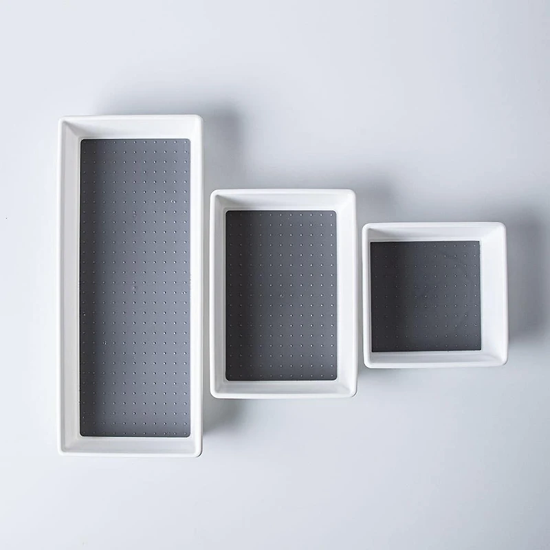 KSP Neat + Tidy Drawer Organizer Bin Wide - Set of 3