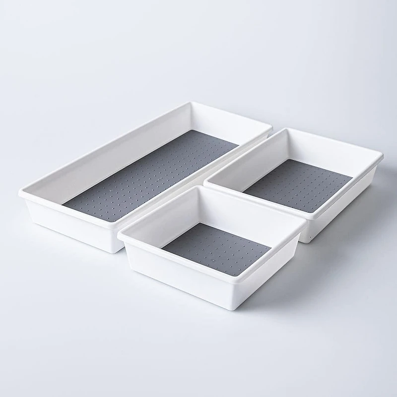 KSP Neat + Tidy Drawer Organizer Bin Wide - Set of 3