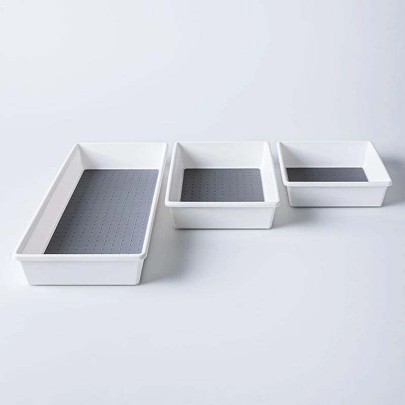 KSP Neat + Tidy Drawer Organizer Bin Wide - Set of 3