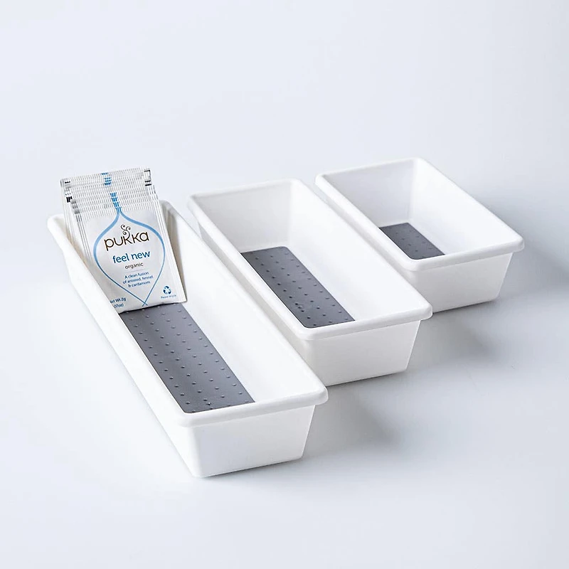 KSP Neat + Tidy Drawer Organizer Bin Narrow - Set of 3