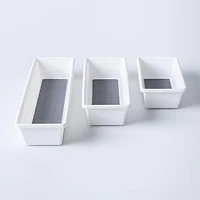 KSP Neat + Tidy Drawer Organizer Bin Narrow - Set of 3