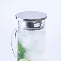 KSP Roehampton Glass Pitcher with  Metal Lid (Clear & Stainless Steel)