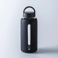 KSP Aura Glass Water Bottle with Silicone (Black)