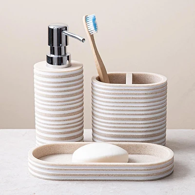 KSP Berkeley Stripe Resin Bath Accessory