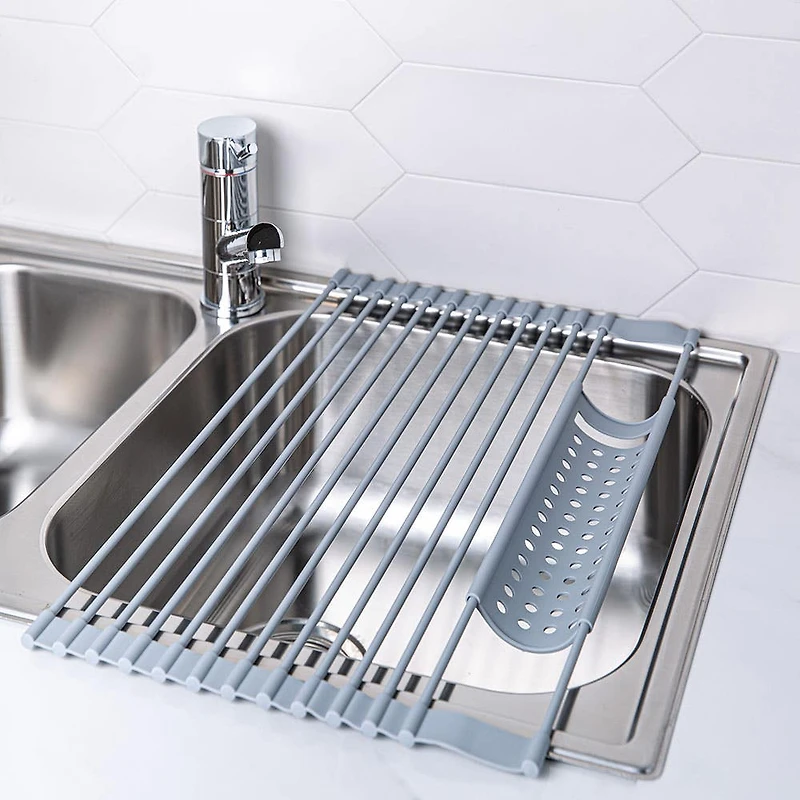 KSP SINKSMART Roll-Up Silicone Dish Drying Rack (Large)