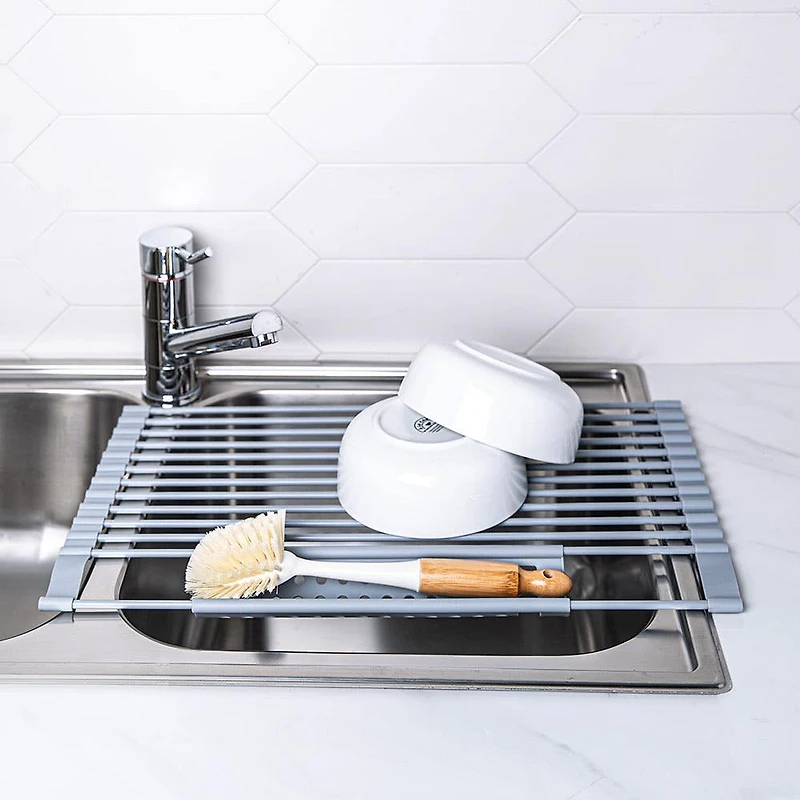 KSP SINKSMART Roll-Up Silicone Dish Drying Rack (Large)