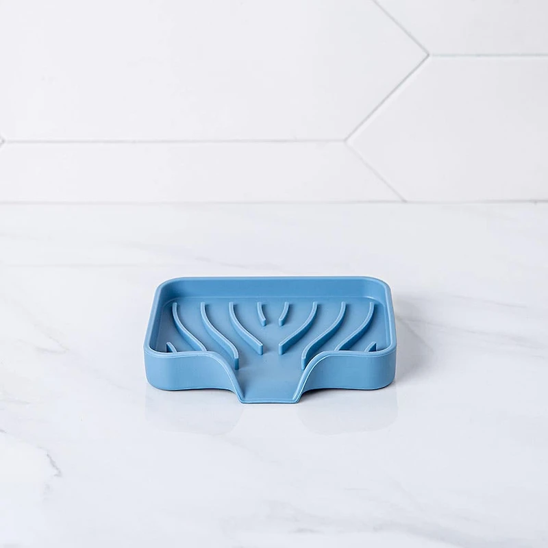 KSP Sinksmart Silicone Soap/Sponge Holder (Slate Blue)