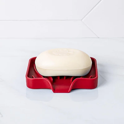 KSP Sinksmart Silicone Soap/Sponge Holder (Red)