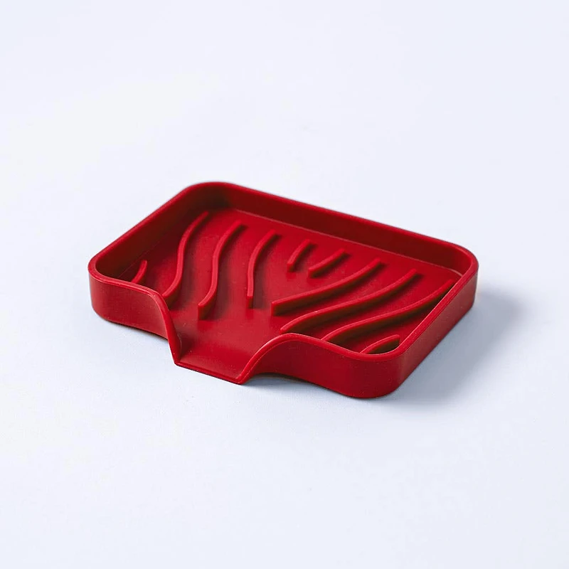 KSP Sinksmart Silicone Soap/Sponge Holder (Red)