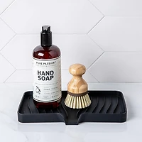 KSP Sinksmart Silicone Sink/Sponge Tray (Black)