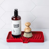 KSP Sinksmart Silicone Sink/Sponge Tray (Red)