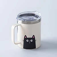 KSP Java 'Cat' Double Wall Desk Mug (Vanilla)