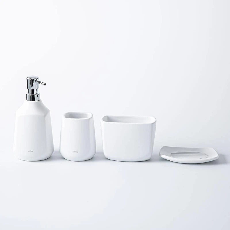 Umbra Corsa Ceramic Toothbrush Holder (White)