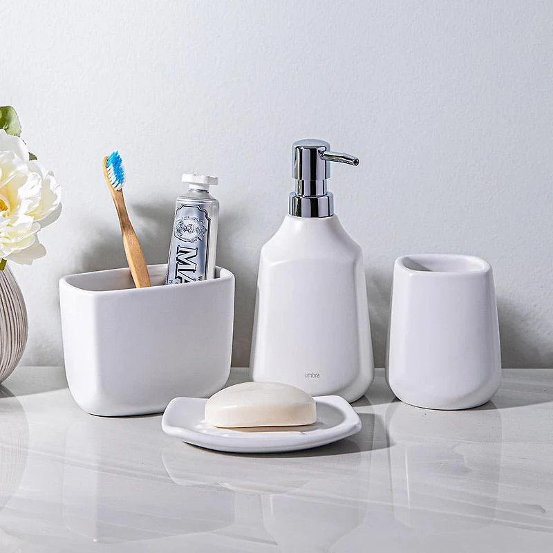 Umbra Corsa Ceramic Soap Dish (White)