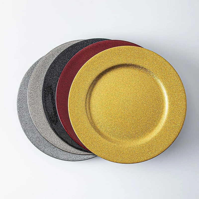 KSP Everyday Charger Plate with Glitter (Champagne)