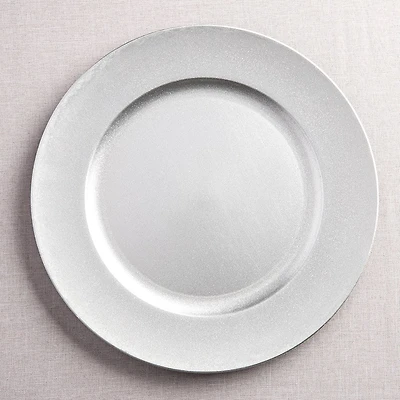KSP Everyday Charger Plate with Glitter (Silver)