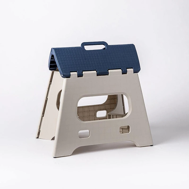 KSP Tread Folding Step Stool Small 14.5x12.5x10.5"H (Beige