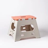 KSP Tread Folding Step Stool Small 14.5x12.5x10.5"h (Beige/Spice)