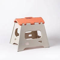 KSP Tread Folding Step Stool Small 14.5x12.5x10.5"h (Beige/Spice)