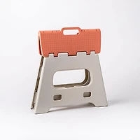 KSP Tread Folding Step Stool Small 14.5x12.5x10.5"h (Beige/Spice)