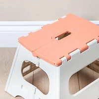 KSP Tread Folding Step Stool Small 14.5x12.5x10.5"h (Beige/Spice)