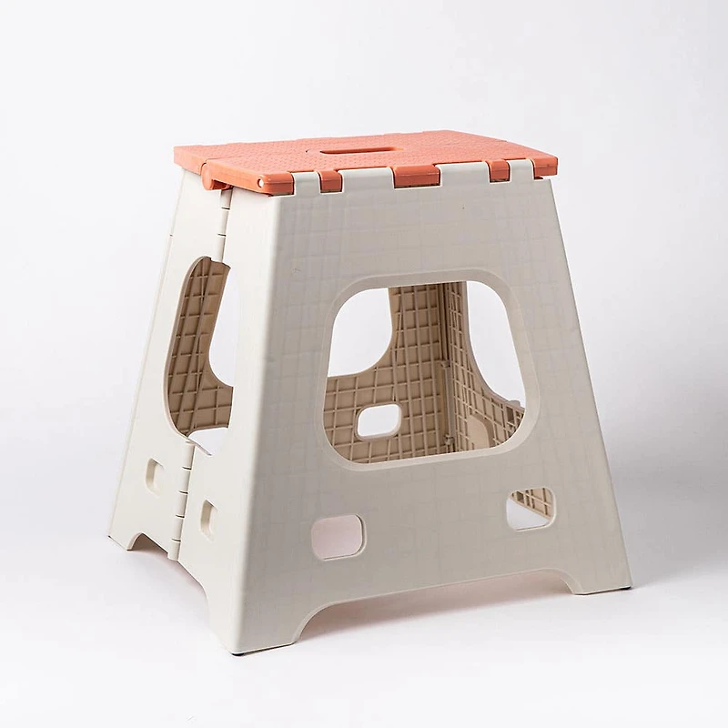 KSP Tread Folding Step Stool Tall 15c13c15"h (Beige/Spice)
