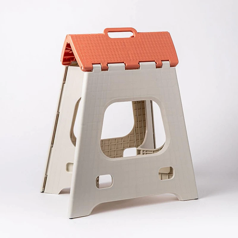 KSP Tread Folding Step Stool Tall 15c13c15"h (Beige/Spice)