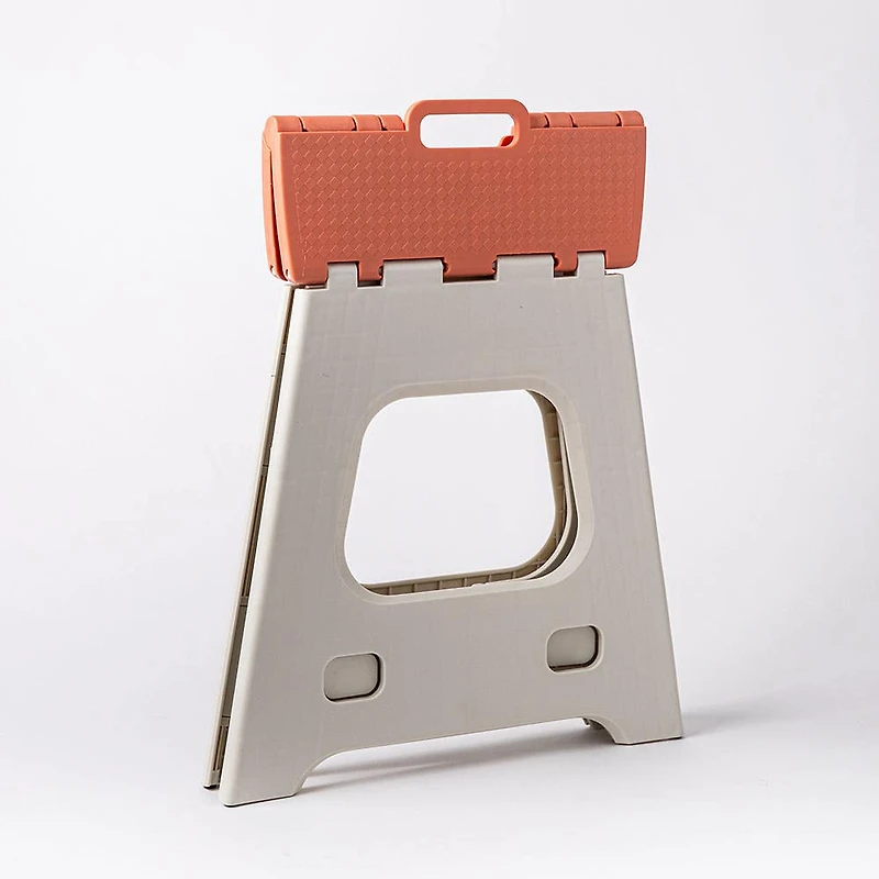 KSP Tread Folding Step Stool Tall 15c13c15"h (Beige/Spice)