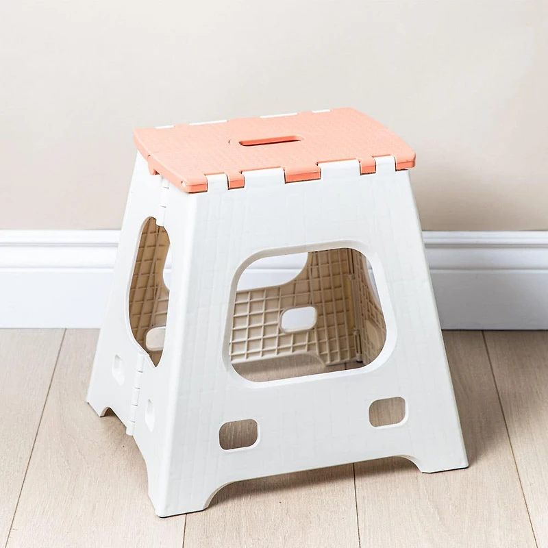 KSP Tread Folding Step Stool Tall 15c13c15"h (Beige/Spice)