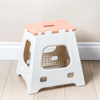 KSP Tread Folding Step Stool Tall 15c13c15"h (Beige/Spice)