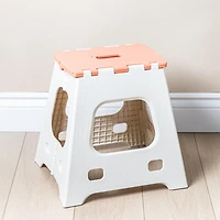 KSP Tread Folding Step Stool Tall 15c13c15"h (Beige/Spice)