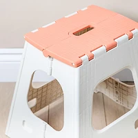 KSP Tread Folding Step Stool Tall 15c13c15"h (Beige/Spice)