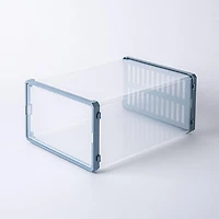 KSP Protect 'Modular' Plastic Shoe Storage Box - Set of 2 (Clear/Grey)