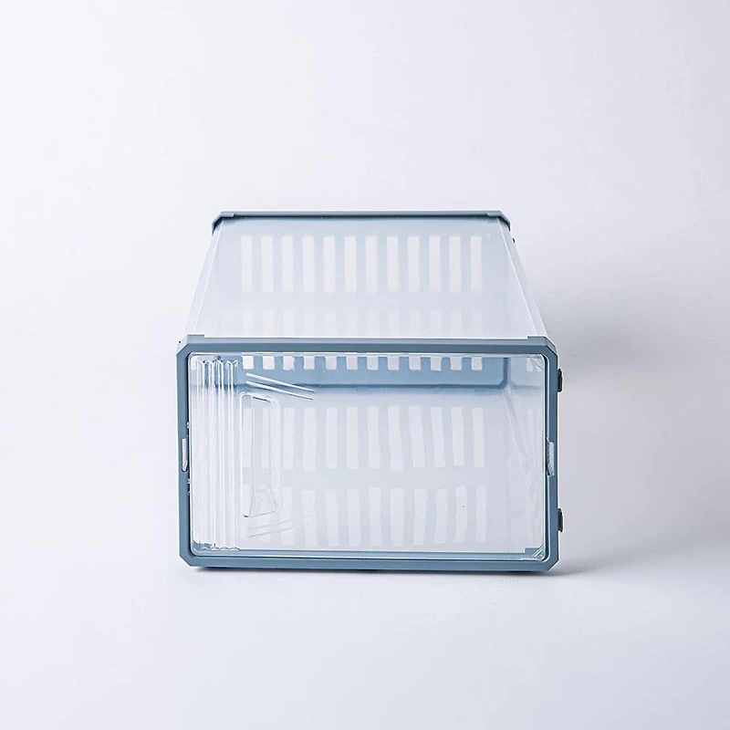 KSP Protect 'Modular' Plastic Shoe Storage Box - Set of 2 (Clear/Grey)