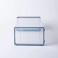 KSP Protect 'Modular' Plastic Shoe Storage Box - Set of 2 (Clear/Grey)