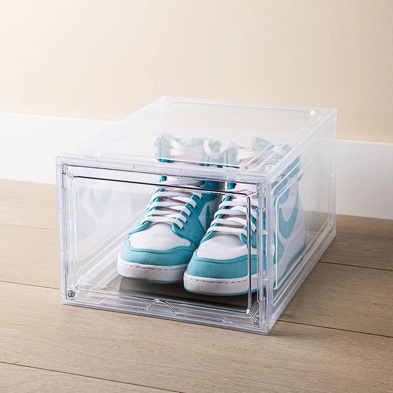 KSP Kicks 'Modular' Shoe Storage Box 36x27x22.4cm (Clear)
